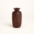 Luvamira dark curved wood duster stand front view