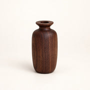 Luvamira dark curved wood duster stand front view