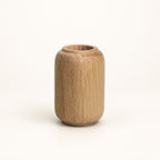 Luvamira natural wood duster stand front view