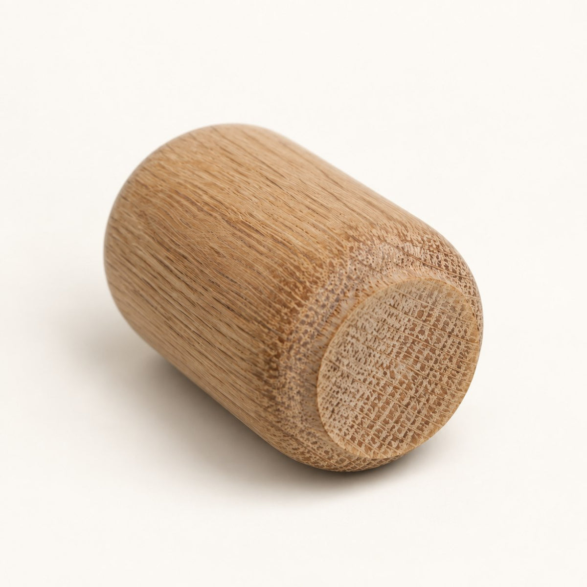 Base and wood grain detail of Luvamira natural wood duster stand