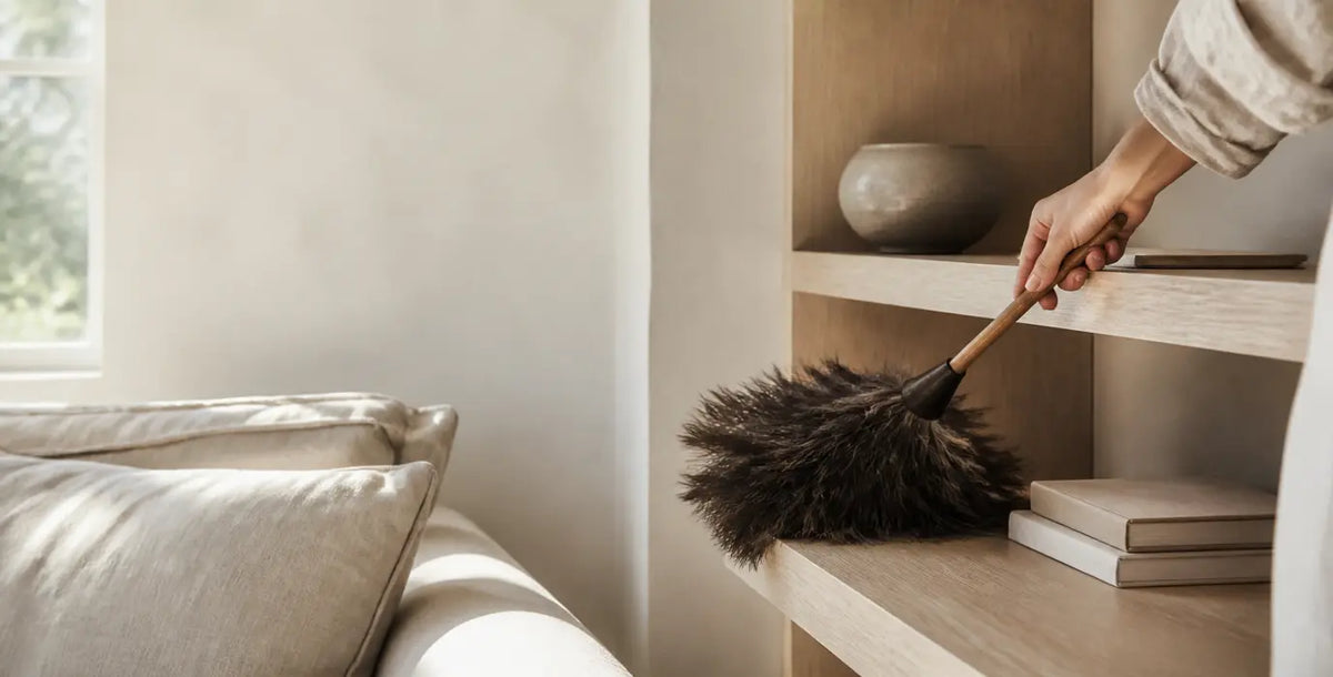 ostrich feather duster for home care, luvammira brand